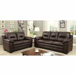 PARMA 3 Pc. Set SOFA + LOVE SEAT + CHAIR IN BROWN PU